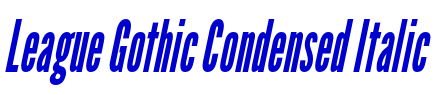 League Gothic Condensed Italic fuente